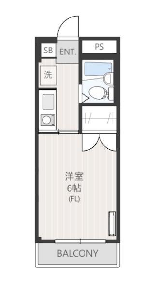 マジョリカハウス(1K/2階)の間取り写真