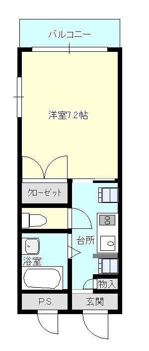クオリティコート(1K/3階)の間取り写真