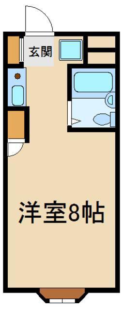 シティコート南街(ワンルーム/2階)の間取り写真