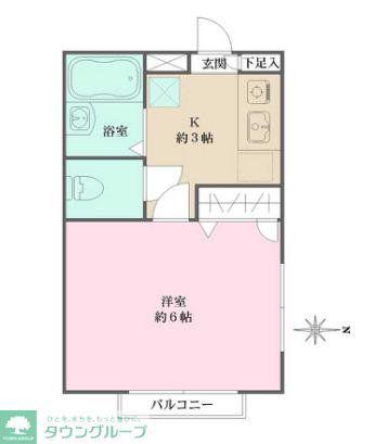 いずみコーポ(1K/2階)の間取り写真