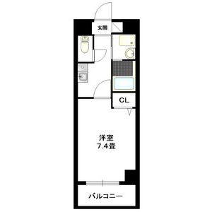 CRECER新栄(1K/1階)の間取り写真