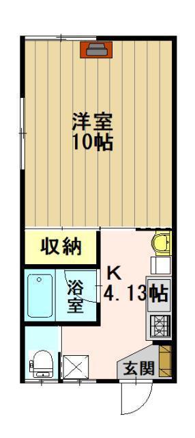 ラフォーレ(1K/2階)の間取り写真
