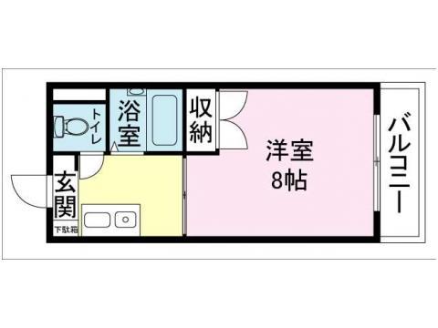 第15正田ビル(1K/3階)の間取り写真