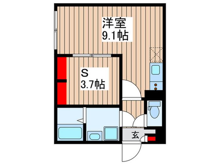 AXIA M-CITY武蔵小山(ワンルーム/B1階)の間取り写真