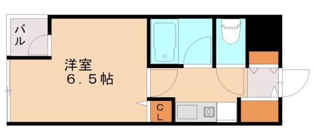 ダイナコートヒルズ折尾(1K/1階)の間取り写真