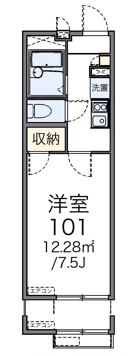 東武東上線 朝霞駅 徒歩12分 2階建 築17年(1K/2階)の間取り写真