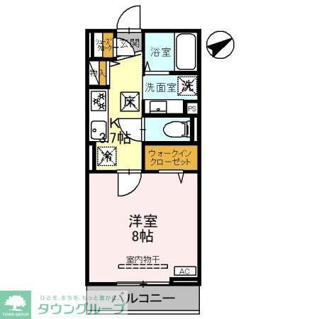 アンデス(1K/2階)の間取り写真