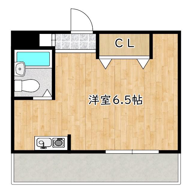 ボヌール伯太(1K/3階)の間取り写真