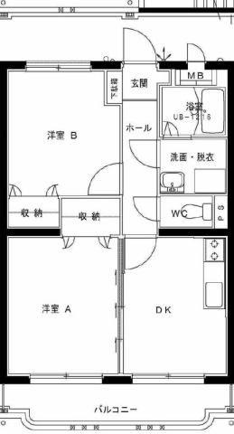 ユーミー白馬(2DK/2階)の間取り写真