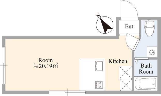 GRANDE MAISON KAMATA(1K/2階)の間取り写真