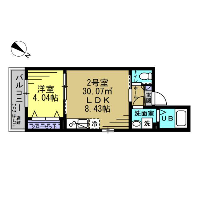 シティハウス八潮(1LDK/1階)の間取り写真