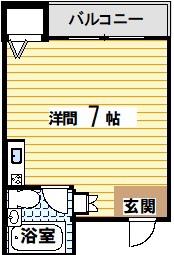 パークサイド野崎(ワンルーム/3階)の間取り写真