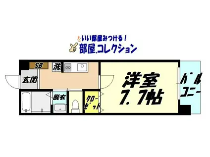 LIVE FLAT藤松(1K/5階)の間取り写真