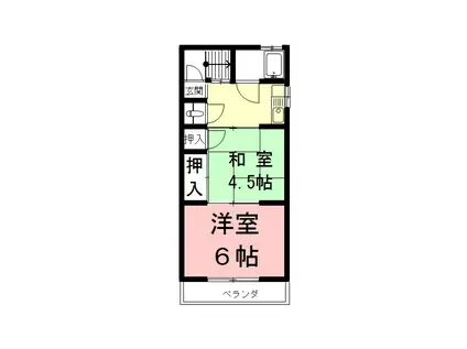 長谷川アパート(2K/2階)の間取り写真