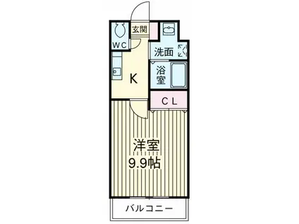 金太郎ヒルズ18(1K/3階)の間取り写真