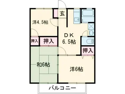 松嶋ハイツIV(3DK/2階)の間取り写真