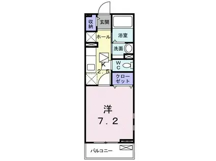 ピアニー関戸 II(1K/2階)の間取り写真