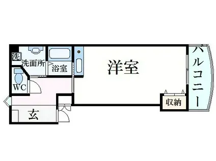 ハローハイツ(ワンルーム/1階)の間取り写真