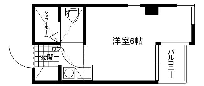 グローリア上ヶ原(ワンルーム/2階)の間取り写真