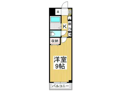 サンケープ吉田(1K/4階)の間取り写真
