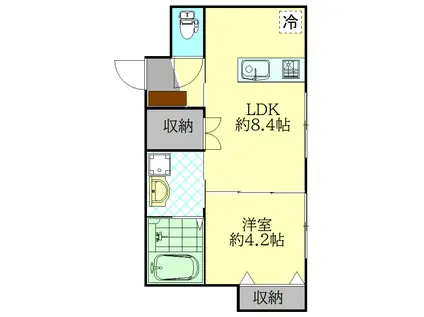 MJイースト(1LDK/2階)の間取り写真