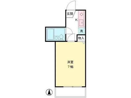 アンナプルナサウス(1K/2階)の間取り写真