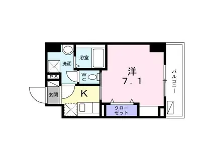 スアヴィス平塚宝町(1K/11階)の間取り写真