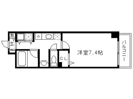 AKATSUKI II(1K/5階)の間取り写真