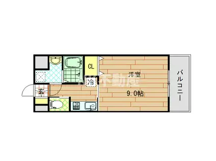 FOREST GRACE高井田I(1K/11階)の間取り写真