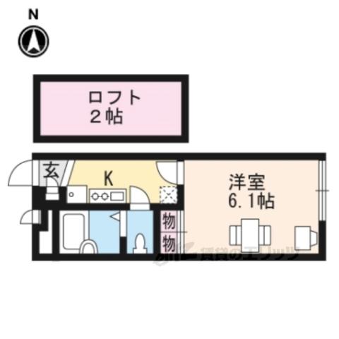 レオパレスレイクホライズンⅡ(1K/1階)の間取り写真