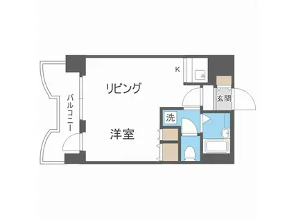 札幌ビオス館(1K/10階)の間取り写真