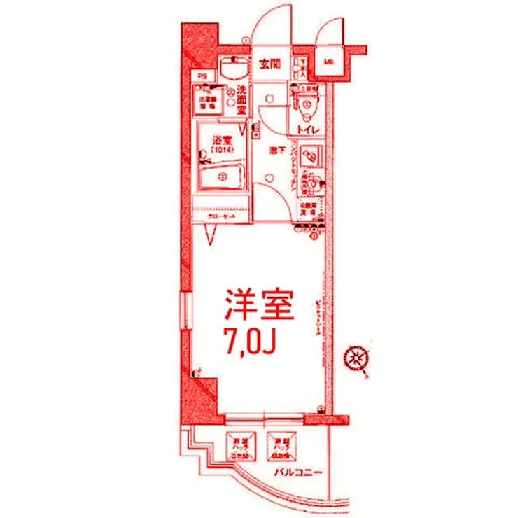 グリフィン横浜・馬車道駅前 8階階 間取り