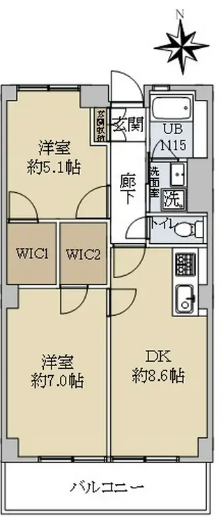 中村橋コンド 7階階 間取り