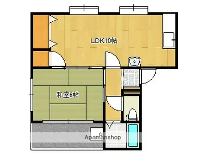 コーポ青沼(1LDK/3階)の間取り写真