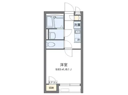 トゥリーベル(1K/1階)の間取り写真