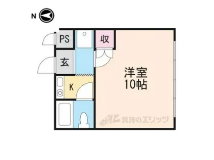 北脇マンション(1K/4階)の間取り写真