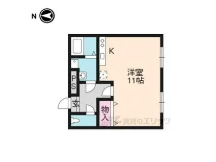 メゾン・ド・ラ・ローズ(ワンルーム/1階)の間取り写真