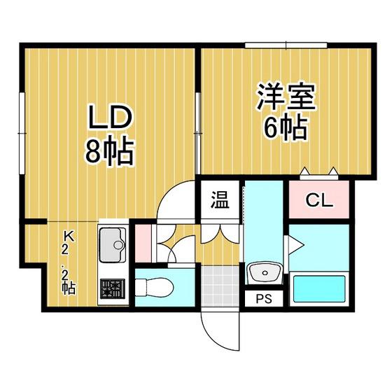 NOVEL(1LDK/1階)の間取り写真