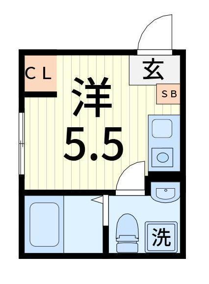 EPICER柴又(ワンルーム/2階)の間取り写真