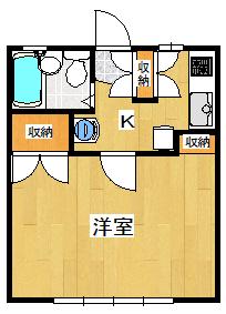プロヴァンス(1K/2階)の間取り写真