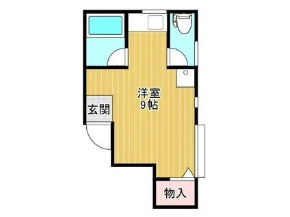 A-3510(ワンルーム/2階)の間取り写真