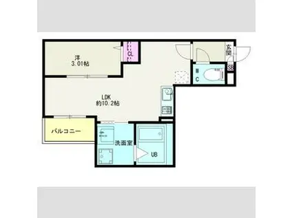 JACK DAIKOII(1LDK/1階)の間取り写真