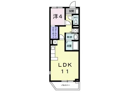 カーサフィオーレ(1LDK/1階)の間取り写真