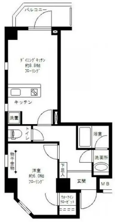 プライムアーバン白山 13階階 間取り