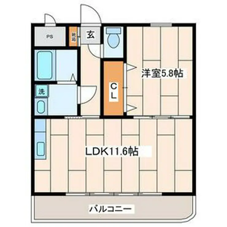 アパートメント上町 2階階 間取り