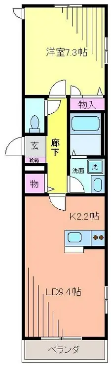 ベルデント柏 3階階 間取り