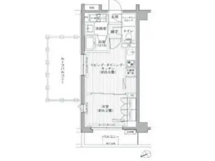 メゾンカルム市谷仲之町(1LDK/3階)の間取り写真