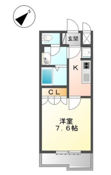 コンソルテ(1K/2階)の間取り写真