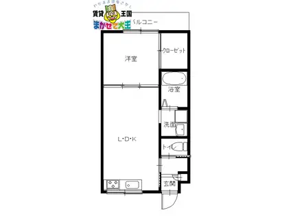 MODERN PALAZZOレイール(1LDK/1階)の間取り写真