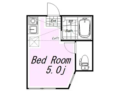 ユナイト衣笠マルセロの瞳(ワンルーム/2階)の間取り写真